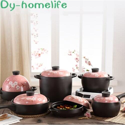 Multi-size Ceramic Casserole Japanese Multi-function Soup Pot Stew Pot Open Flame Heat-resistant Soup Pot Home Kitchen Supplies