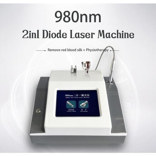 Most Effective Diode Laser 980nm Spider Vein Removal Machine 2 in 1 Physiotherapy Pain Relief Remove Red Blood Silk Equipment