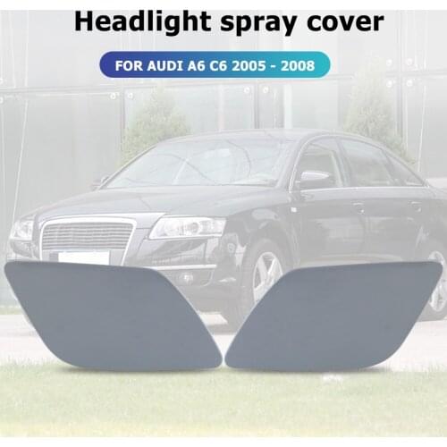 Car Front Bumper Headlight Spray Cover Headlamp Washer Jet Nozzle Cap for Audi A6LC6 05-08 Automobiles Replacement Accessories