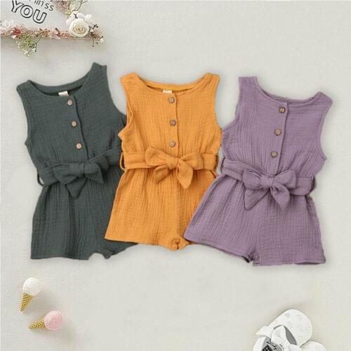 2021 New Hot Sale Newborn Infant Baby Girl Cotton Romper Bodysuit Jumpsuit Outfits Sunsuit Clothes Overall