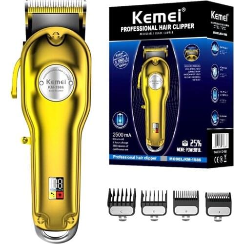 Original New Professional hair clipper barber li-ion hair trimmer men all metal cordless hair cutting machine haircut 100-240v