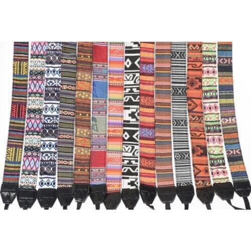 Retro Style Double Cotton Yard Colorful Pattern Camera Shoulder Neck Sling Hand Strap Belt For Canon Nikon DLSR Camera