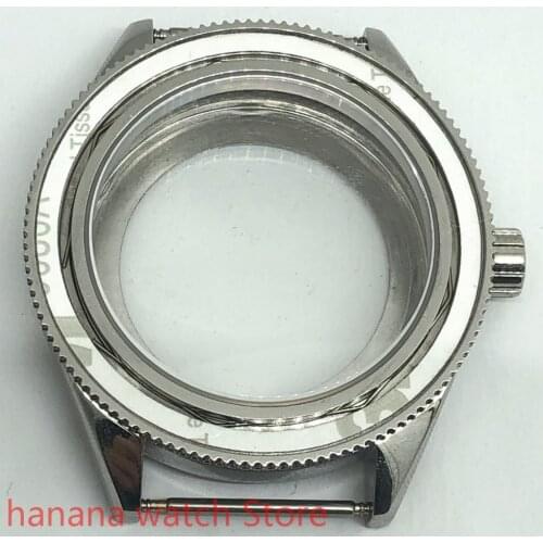 41mm silver case with sapphire glass suitable for NH35 NH36 movement