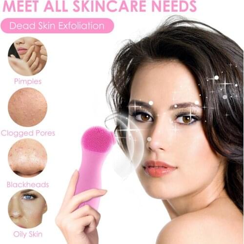 Silicone Face Cleansing Brush Electric Face Cleanser Skin Deep Washing Massage Brush Electric Facial Cleansing Skin Care