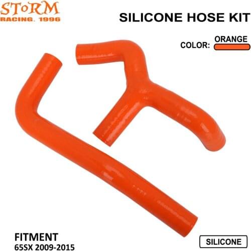 Moto Bike Orange Silicone Radiator Heater Coolant Water Hose For KTM 65SX SX 65 2009-2014 2009 2010 2011 2012 2013 2014