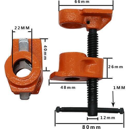 1/2 inch Heavy Duty Pipe Clamp Woodworking Wood Gluing Pipe Clamp Pipe Clamp Fixture Carpenter Woodworking Tools