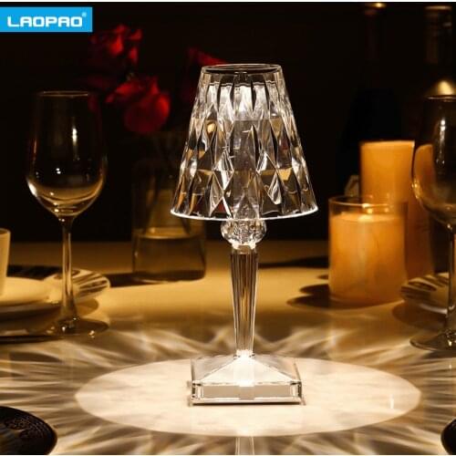 USB Diamond LED Desk Lamp Acrylic Decoration Light for Bar Bedroom Bedside Coffee Crystal Table Lamps Gift Night Lights Lighting
