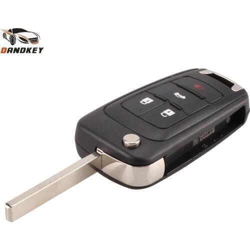 Dandkey Replacement 4 Buttons Flip Folding Remote Key Shell For Buick LaCrosse Regal Verano Car Key Case key shell