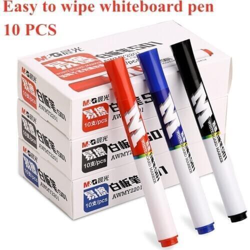 10 unids/lote rotulador borrable suministros de oficina pluma pizarra superficie lisa marca temporal