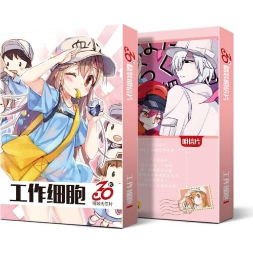 10 boxes/lot Japanese Anime Work cell lomo postcard toy cell at work cartoon small card 30pcs pictures postcard box toy gift