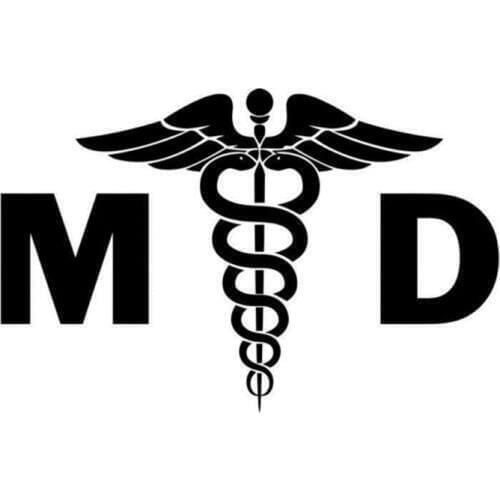 15CM*10CM MD Medical Doctor Creative Personality Funny Vinyl Decals C5-0485