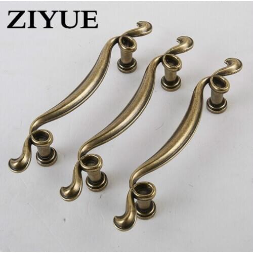 2PCS/Lot Free Shipping Small Antique Zinc Alloy Drawer Cabinet Wardrobe Door Handle