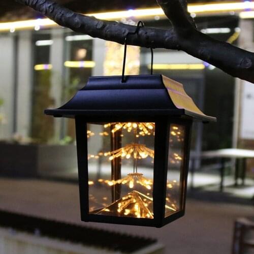 2020 Solar Lantern Fairy Lights Lamp Party Hanging Decor LED Lantern Party Supplies Hanging Gypsophila Lantern Dropshipping