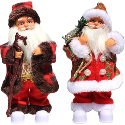 2021 Santa Claus Figurine Cute Ornaments with Music For Gift And Christmas Decoration Party Favor