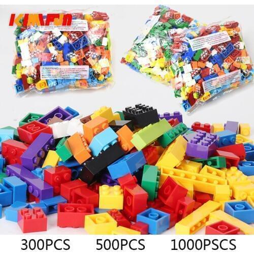 300pcs 500pcs 1000 Pcs Building Blocks Sets City DIY Creative Bricks Compatible Bricks Educational Kids Toy Blocks Gift