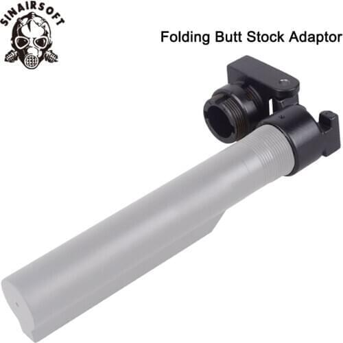 AK Metal Side Folding Butt Stock Adaptor Mount Fit For AR15 M4 AKs American Thread 1 3/16-16 UNC Paintball Hunting Accessories