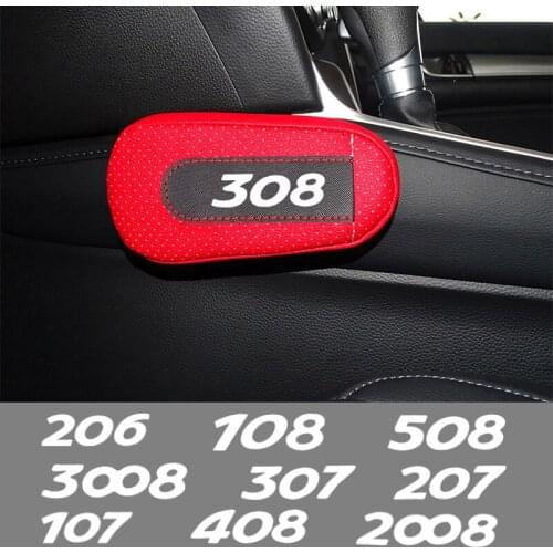 Car soft leather leg pads knee pads seat support Accessories For Peugeot 308 206 108 508 1007 307 207 107 408 RIFTER GT