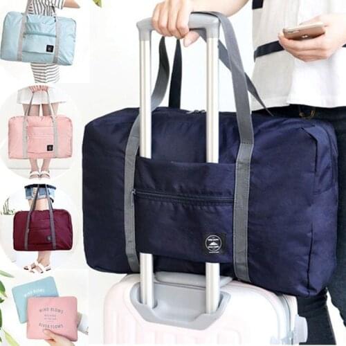 1pcs Large Folding Waterproof Luggage Storage Bags 6 Color Suitcase Travel Pouch Handbag Shoulder Bag Organizer tote Bag