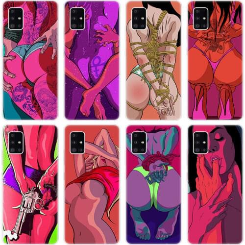 Sexy lady Red lips hot girl Soft Case for Samsung Galaxy A12 A02 A03S A21S A22 A32 A52 A72 A82 S21 Plus FE Ultra M02S M12 Cover