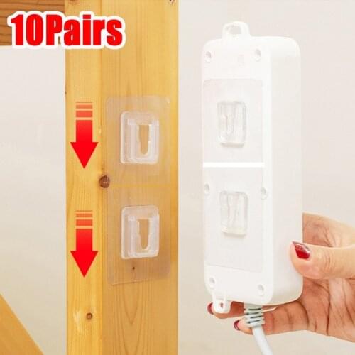 Double-Sided Adhesive Wall Hooks Hanger Strong Transparent Multifunction Hooks Sucker Wall Storage Holder For Kitchen Bathroom