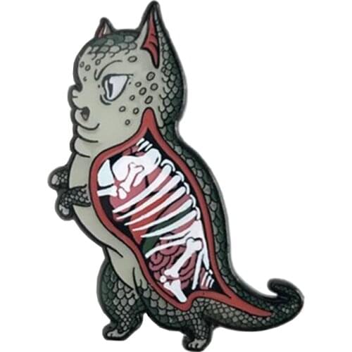 Derpy Dinokitty Enamel Pin Badge