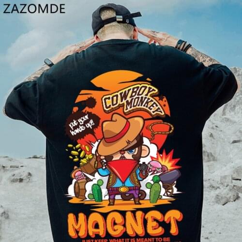 ZAZOMDE 2021 Men Clothes New Hip-hop Short-sleeved T-shirt High Street Fashion Summer Fashion Tees Trendy Men Half Sleeve Top