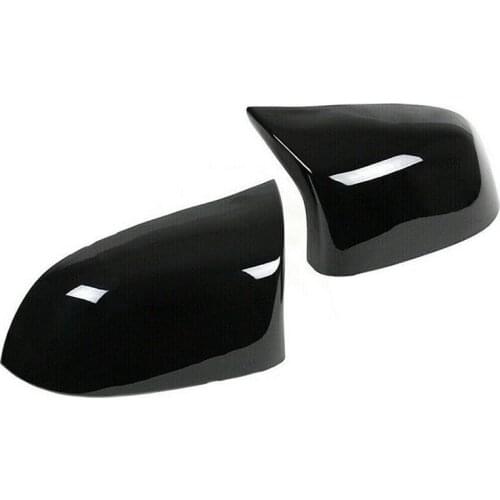 2pcs Glossy Black Painted Car Auto Side Mirror Cover Trim Cap Fit For BMW X3 F25 X4 F26 X5 F15 X6 F16 DIY Accessories Parts