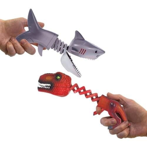 Halloween Jokes toys Dinosaur Shark Animal Figures Grabber Claw Game Snapper Pick Up Claw Novelty Kids Gift Antistress