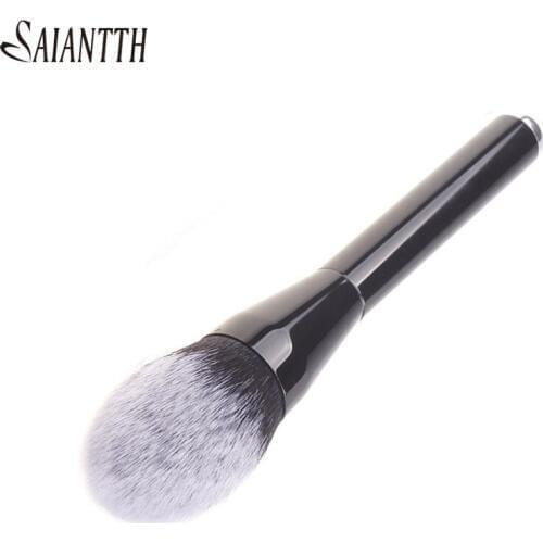 SAIANTTH Black white point hair flame brush dense soft makeup brushes Large loose powder foundation blush maquiagem protable