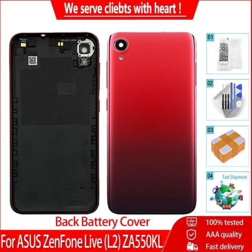 AAA Quality Housing For ASUS ZenFone Live (L2) ZA550KL Back Battery Cover Rear Door back case Replacement Parts Free Tools