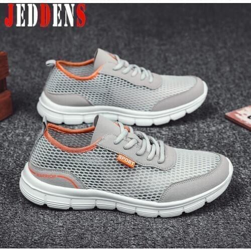 Summer Mens Shoes Sneakers Fashion Low Top Men Trainers Mesh Breathable Casual Man Shoes Large Size Flat Teenage Sneakers M9