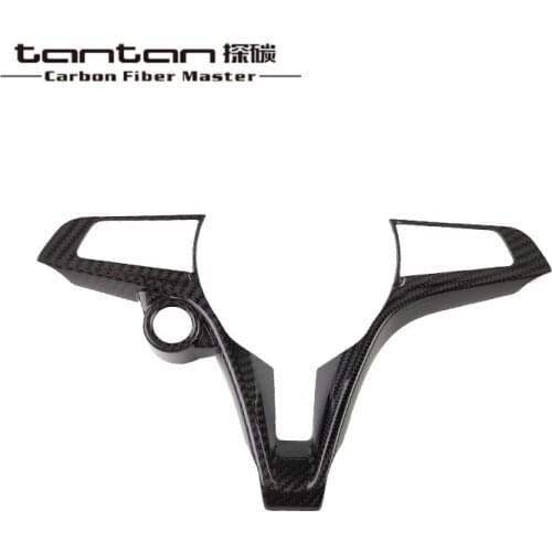 Steering Wheel Cover Tantan Carbon Fiber Parts Applicable For Alfa Romeo Giulia Stelvio 2017-2019 Interior Accessories Stickers