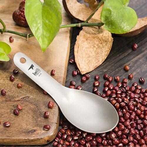 Keith Spoon Spork Short Handle Titanium Spoon Ultralight Children Baby Spoon Outdoor Camping Picnic Flatware 140mm Ti5314