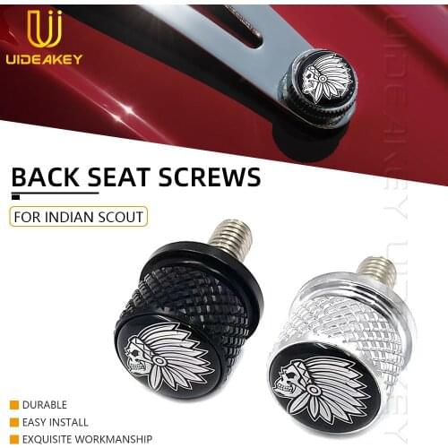 Motorcycle 8mm Black Seat Bolt Screw Fit For Indian Scout Skull Head Rear Thread Billet Seat Mount Bolt Screw Cap All Year New