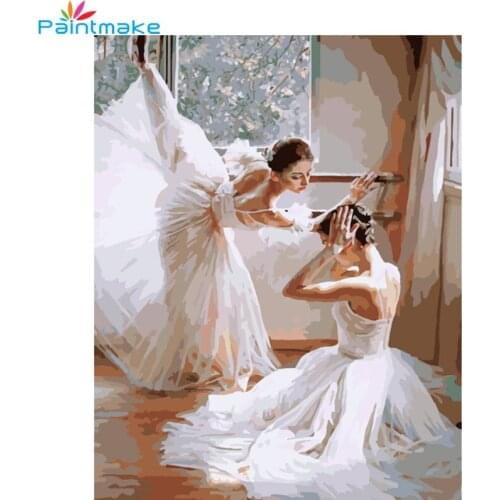 Paintmake Portrait DIY Paint By Numbers Drawing Kits Oil Painting On Canvas dancer For Home Room decor Art Picture gift