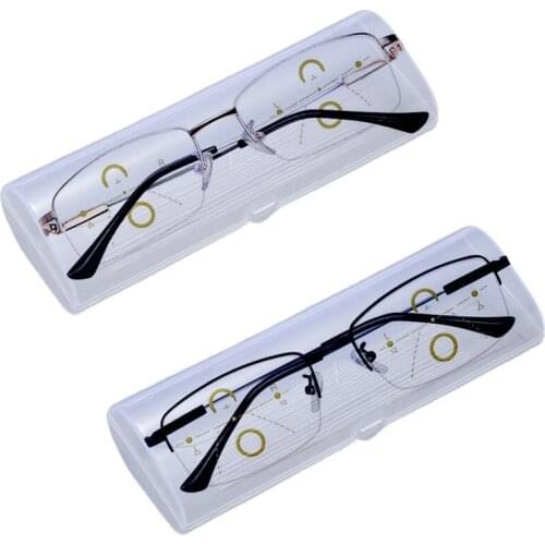 Ultralight Foldable Progressive Reading Glasses Men Women Blue Light Blocking Multifocus Folding Readers Computer Eyeglasses 1.5