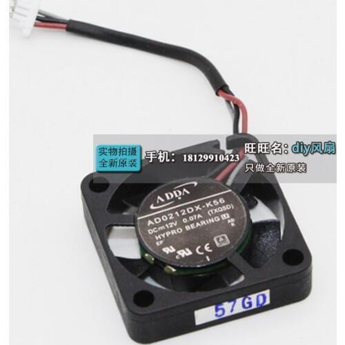 ADDA AD0212DX-K56 Server Cooling Fan DC 12V 0.07A 25x25x6mm 3-Wire