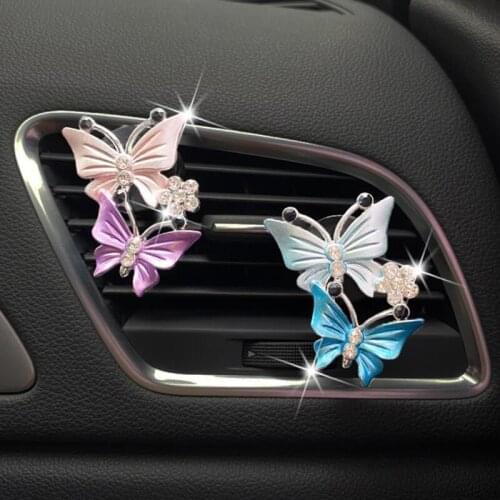 Car Air Conditioning Freshener Cute Butterfly Perfume Clip Decoration Car Outlet Air Purifier Fragrance Deodorant