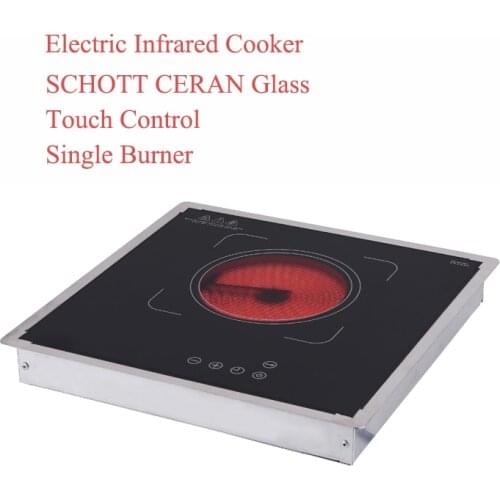 Touch Electric heating furnace With SCHOTT CERAN Glass Single Burner Electric Infrared Stove Electric light wave cooker