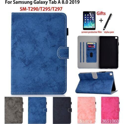 SM-T290 Case For samsung galaxy tab A 8.0 2019 SM-T295 T290 T295 T297 Cover Funda Tablet Protector Flip Stand Shell Coque +Gift
