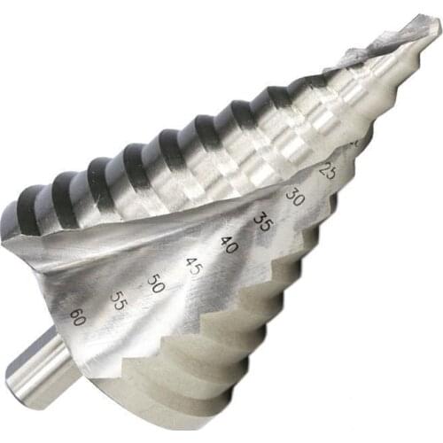 6-60mm Spiral Groove Steps Drill Bit 12 Reaming Hole Cut Twist Tool