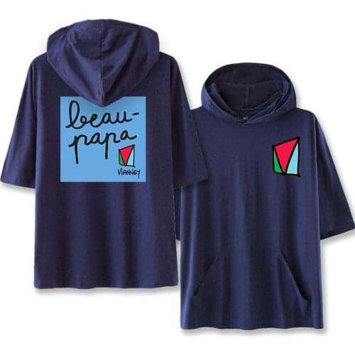 WAWNI Vianney Short-Sleeved Hooded Sweatshirt Loose Volleyball Harajuku Fashion Polyester Plus Cotton Hoodie Cosplay Casual Hot