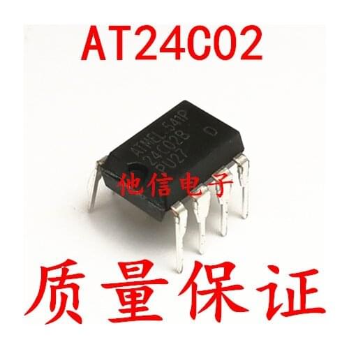 In Stock 100% New&original 5pcs/lot AT24C02 24C02N 24C02BN /EEPROM DIP8 8