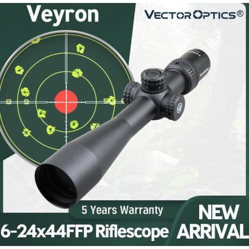 Vector Optics Veyron 6-24x44 Ultra Short Compact Rifle Scope 1/10 MIL Hunting Riflescope Airgun Shooting Real Firearms Air Rifle