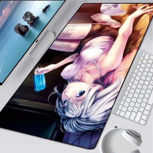 XXL Sexy Mausepad Locking Edge Large Rubber Mouse Pad Big Waterproof Game Desk Mousepad Office Keyboard Desk Mat For LOL Dota