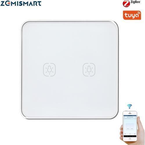 Zemismart Tuya Zigbee Wall Switch Alexa Google Home Light Switches No Neutral Wire 1 Gang 2 3 Gangs