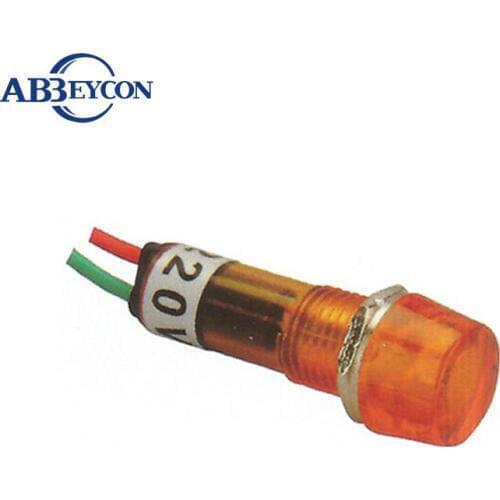 10mm yellow 24v thermocouple pilot light indicator lights lamp with cable 10mm pilot light