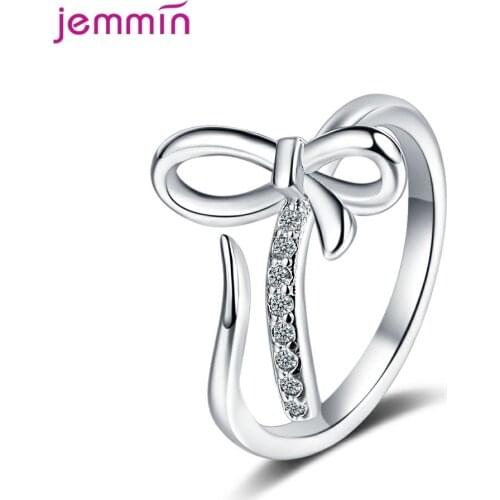 Hot Sale Round Multiple Models 925 Sterling Silver Opening Finger Ring Woman Girls Best Favorite Banquet Accessories