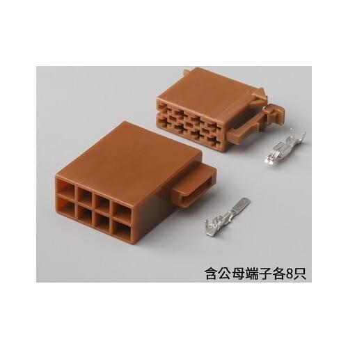 1set Car connector Plugin CD radio horn plug for car brown