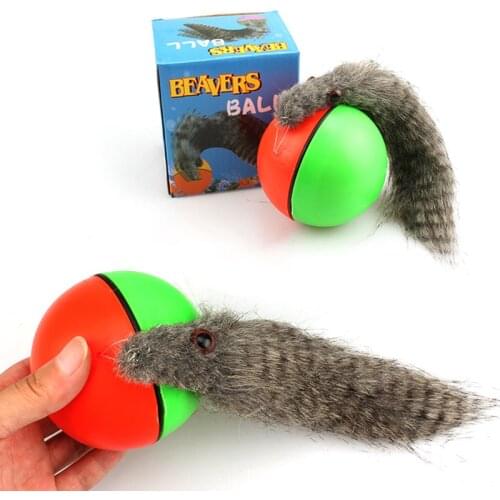1 Pcs Pet Dog Cat Toy Funny Rolling Ball Beaver Ball Pet Toys Cat Products Accessories